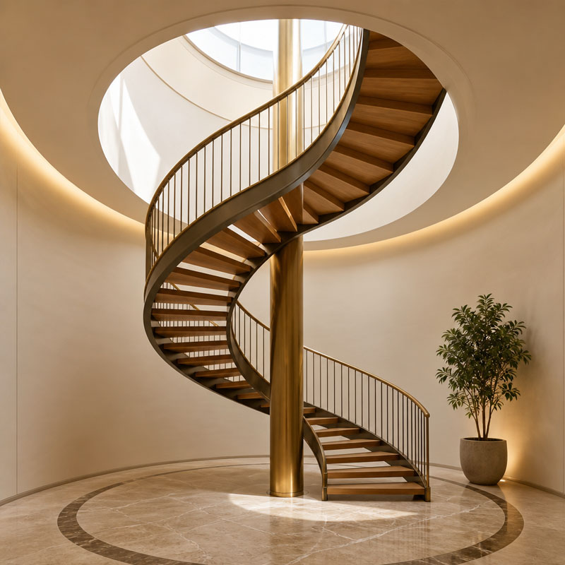 Escalier en spirale personnalis&eacute; 