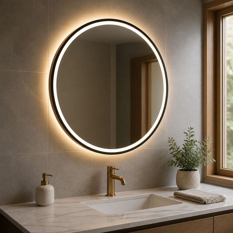 Miroir personnalis&eacute; avec lumi&egrave;res ​ 